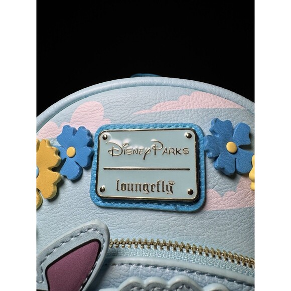 Disney Parks Stitch Hawaiian Beach Ukelele Loungefly Mini Backpack